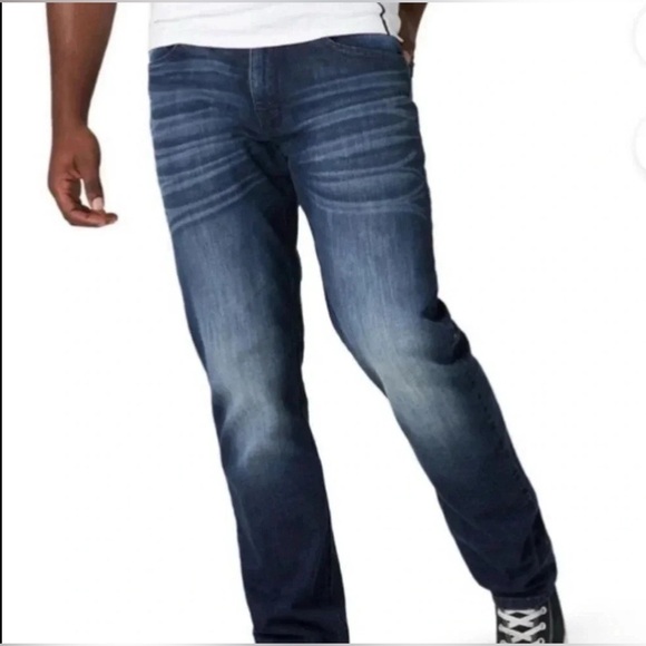 Y2K men straight jeans ,34x30 NWT manufactured fading ,Biker,streetwear,western - Picture 2 of 15